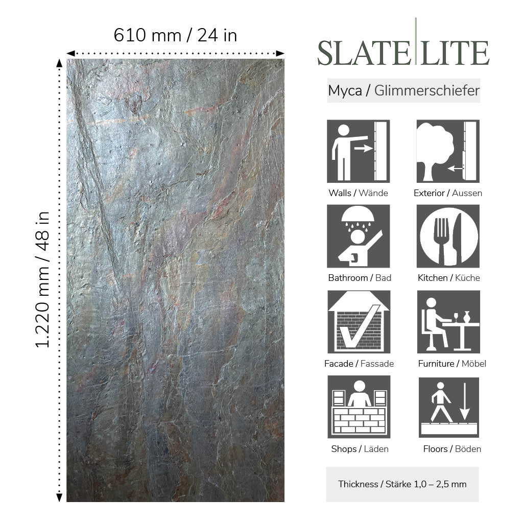 Mosaic Tile USA: Slate-Lite Burning Forest Stone Veneer